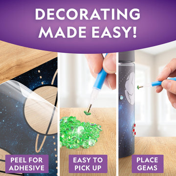 NATIONAL GEOGRAPHIC Diamond Painting Solar System Night Light - Make Your Own Night Light with 1000+ Gems to Decorate, Arts and Crafts Kits for Kids