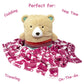 Kids Preferred Rise & Shine Sleepy Stuffs - Plush Stuffed Animal Blanket - Bear, 12 inches