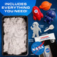 Blue Marble NASA Moon Sand Activity Kit - STEM Educational Sensory Bin Filler with 1.5 lbs Moon Sand, Play Tray, Space Molds, Astronaut Figure