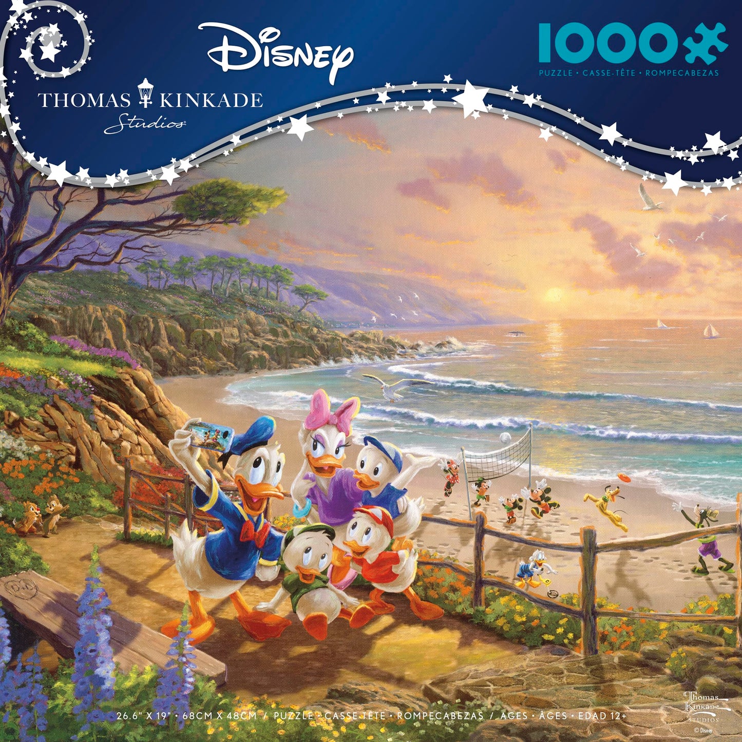 1000PC Thomas Kinkade Disney Dreams: A Ducky Day, Donald and Daisy