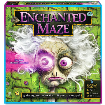 Enchanted Maze - A Light Up Board Game for Families | Ages 5+, 1-6 Players | Cooperative, Competitive and Solo Play Options | with “Secret” LED Light