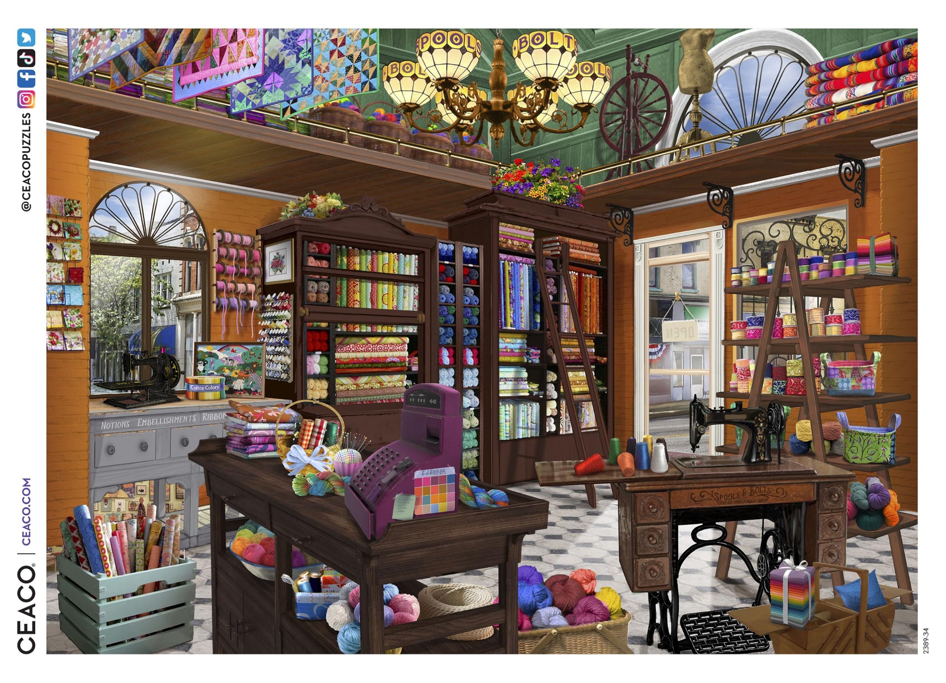 Ceaco - Spools N Bolts - 500 Large Piece Jigsaw Puzzle for Adults