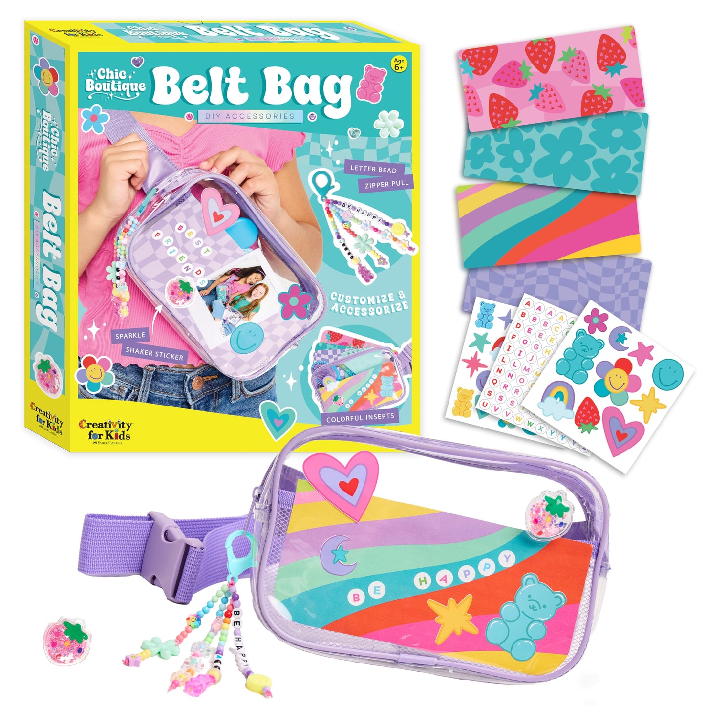 Creativity for Kids Chic Boutique Belt Bag: DIY Girls Art & Craft Kit, Girls Toys Age 6-8+, Crafts and Cute Stuff for Girls, Birthday Gifts for Girls
