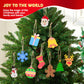 JOYIN 100 Pcs Christmas Wooden Ornaments Crafts to Paint, Unfinished Wood Painting Kits with 8 Watercolor Pens for Kids, Make Your Own DIY Hanging