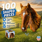 Masterpieces Horse Jigsaw Puzzle - 100 Pieces, Earthy Brown, Portable, for Adults, Enhances Logical Thinking & Problem Solving Skills