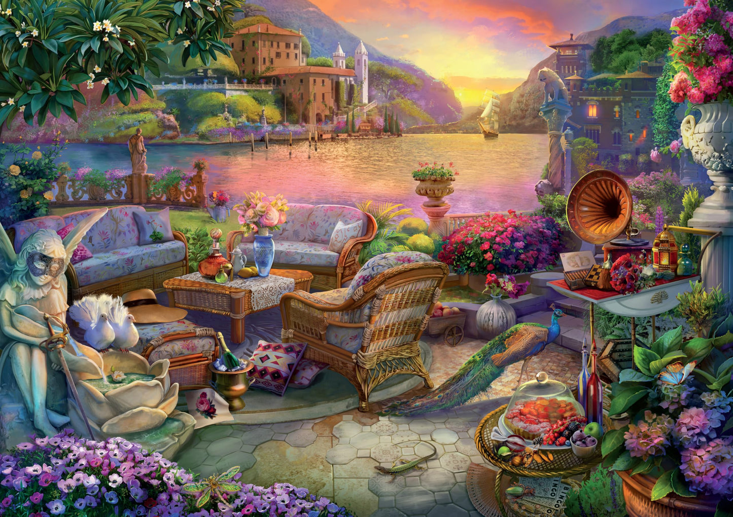 Ceaco - Lilia - Sunset on an Italian Terrace - 300 Piece Puzzle for Adults