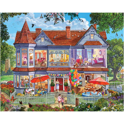 White Mountain 1000 Piece Jigsaw Puzzle Cozy Family Vacation, Summer House