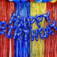 Cartoon Blue Hedgehog Theme Happy Birthday Banner Party Decorations Supplies Blue and Gold Ring Print Balloons Letters Signs Backdrop for Boys Kids