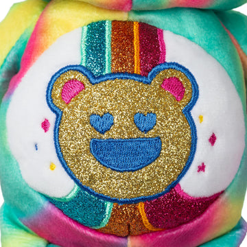 Care Bears 9" Glitter Good Vibes Bear - Tie-Dye Multicolored, Made from Recycled Materials! - Good for Girls and Boys, Collectors, Ages 4+