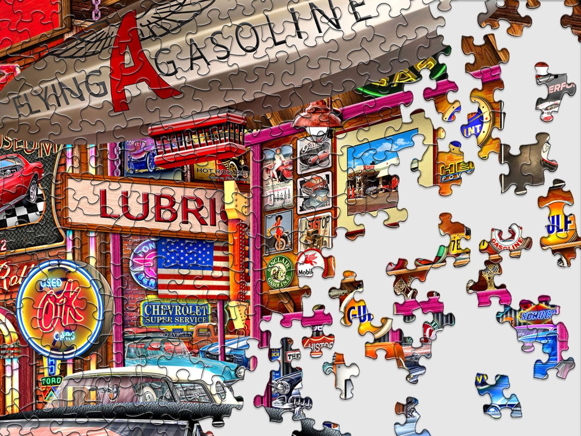 Springbok Muscle Car Museum 1000 Piece Jigsaw Puzzle for Adults