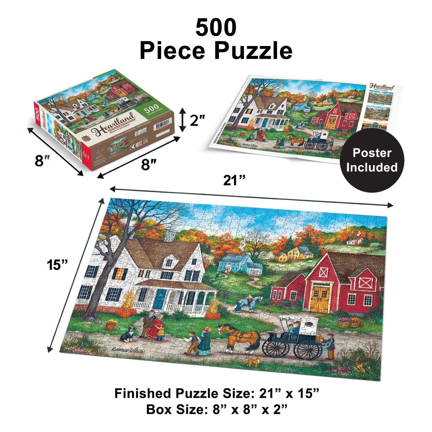 Masterpieces 550 Piece Jigsaw Puzzle for Adults, Family, Or Kids - Dinner At Grandmas - 18"x24"