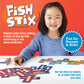 Peaceable Kingdom Fish Stix Award-Winning Strategy Board Game for Kids Ages 6+ Color & Pattern Matching Family Game Night Cooperative Game 2-4 Players