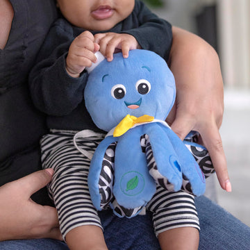 Baby Einstein Octoplush Musical Huggable Stuffed Animal Plush Toy, Learn Colors in 3 Languages, Blue, 11" Age 3 Month and up,