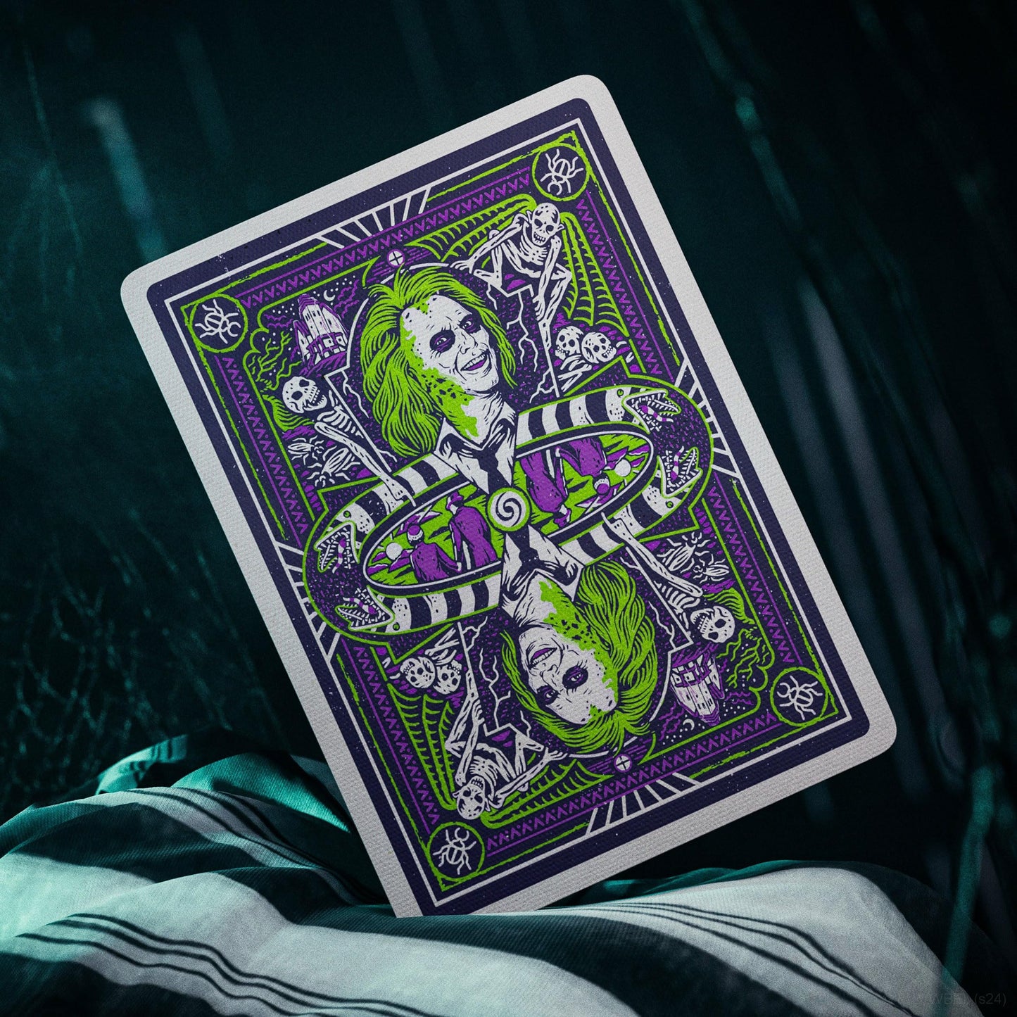 theory11 Beetlejuice Playing Cards - Broadway Musical Poker Deck with Custom Illustrated Art, Magic, Cardistry, Game Night Gift for Beetlejuice Fans