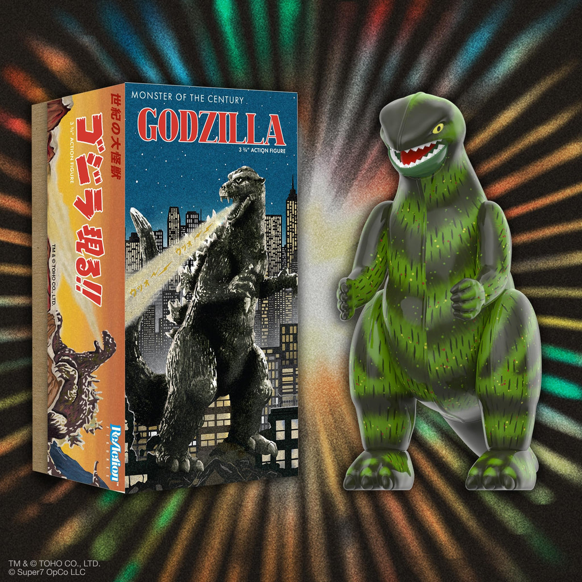 Super7 Reaction Figure Toho Godzilla (Marusan Tin) - 3.75" Toho Godzilla Action Figure - Classic Movie Collectibles and Retro Toys