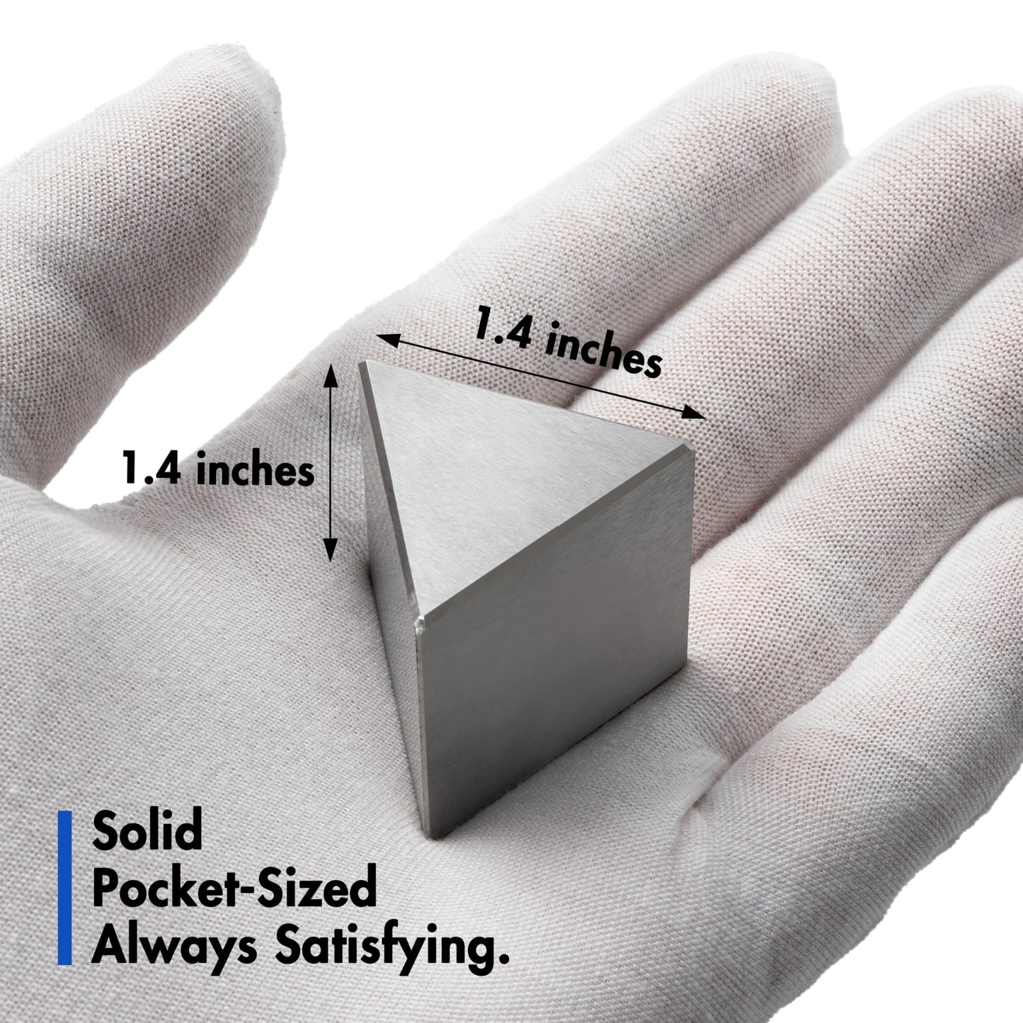 Heavenly Metals 3-Piece Triangle 3D Puzzle for Adults - Stainless Steel Desk Toy and Fidget, Zero Tolerance Wire EDM Cut Office Gift for Men & Women