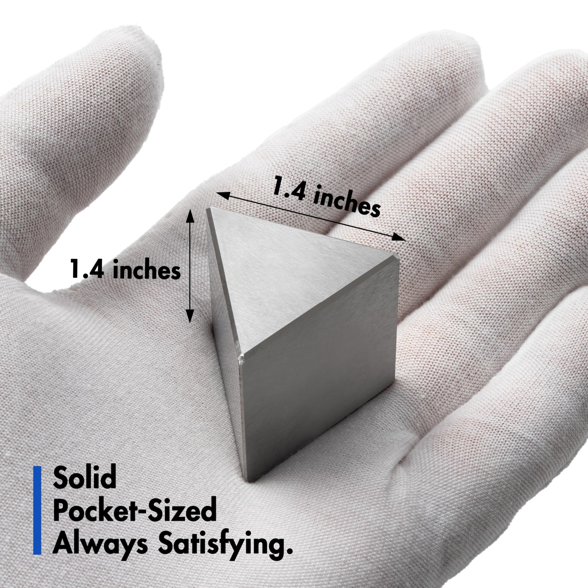 Heavenly Metals 3-Piece Triangle 3D Puzzle for Adults - Stainless Steel Desk Toy and Fidget, Zero Tolerance Wire EDM Cut Office Gift for Men & Women