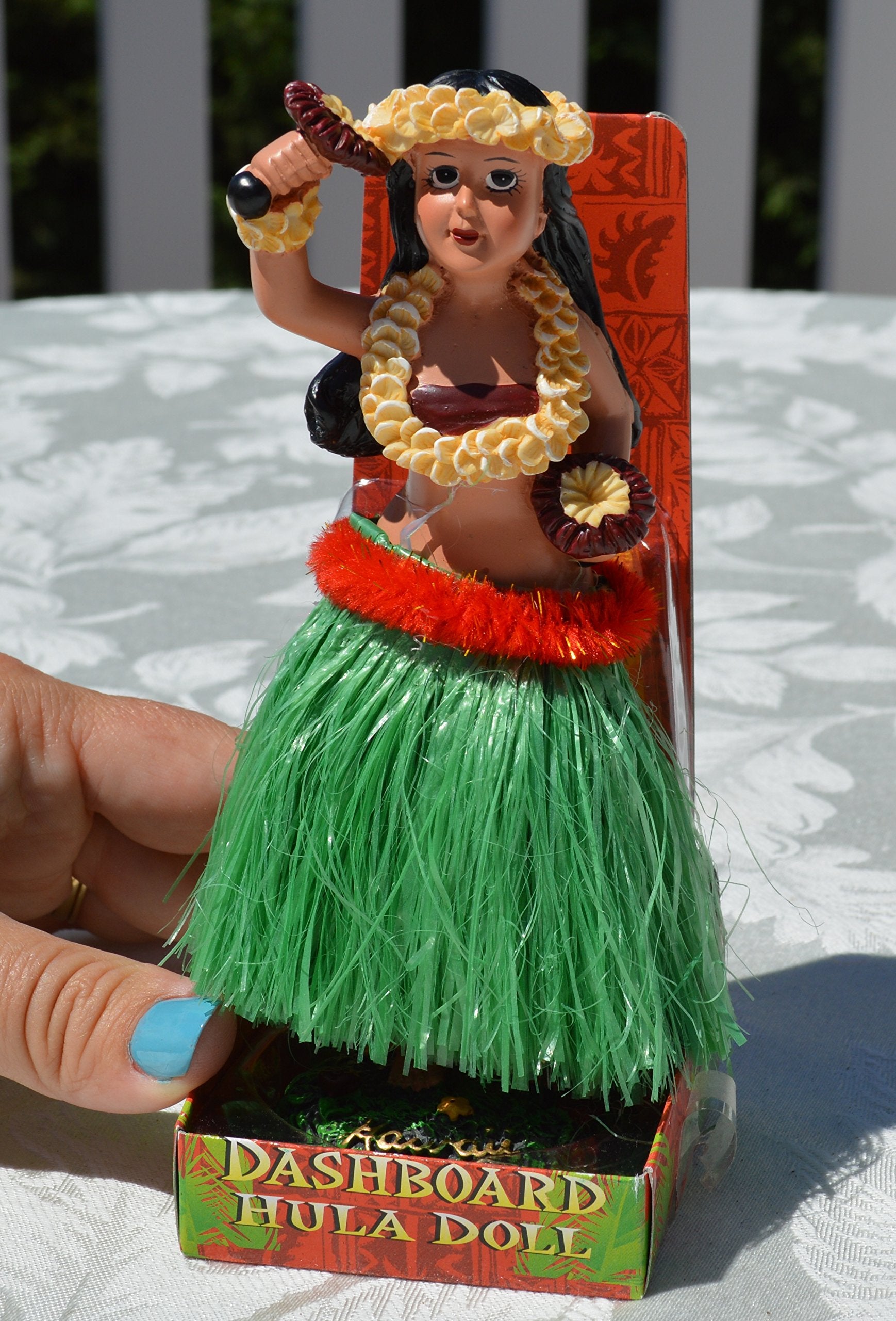 KC Hawaii Girl with Uliuli Dashboard Doll 6.5"