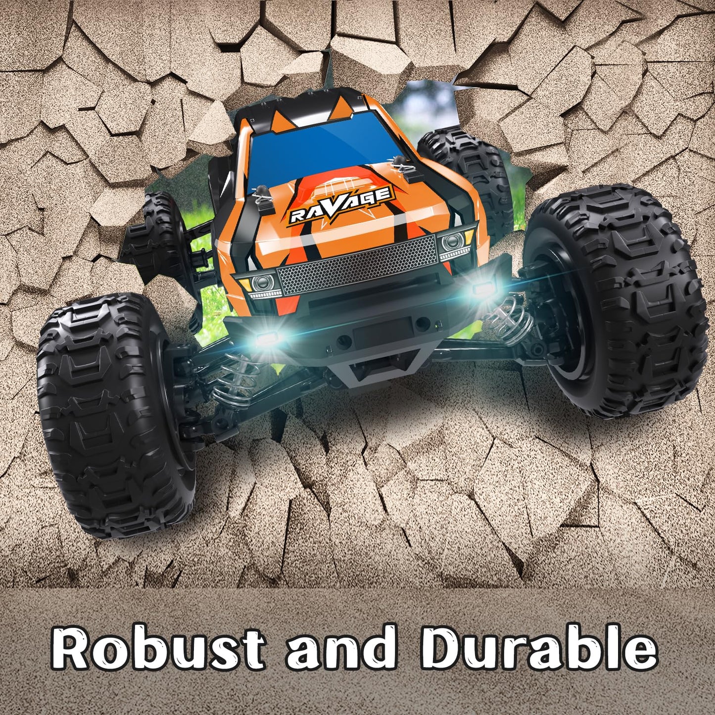 Loolinn | Durable RC Cars for Kids - Hobby Grade, 1/16 RC Truck, Top Speed 19mph, Adjustable Speed, Off-Road, 4WD - Upgradeable Remote Control Car