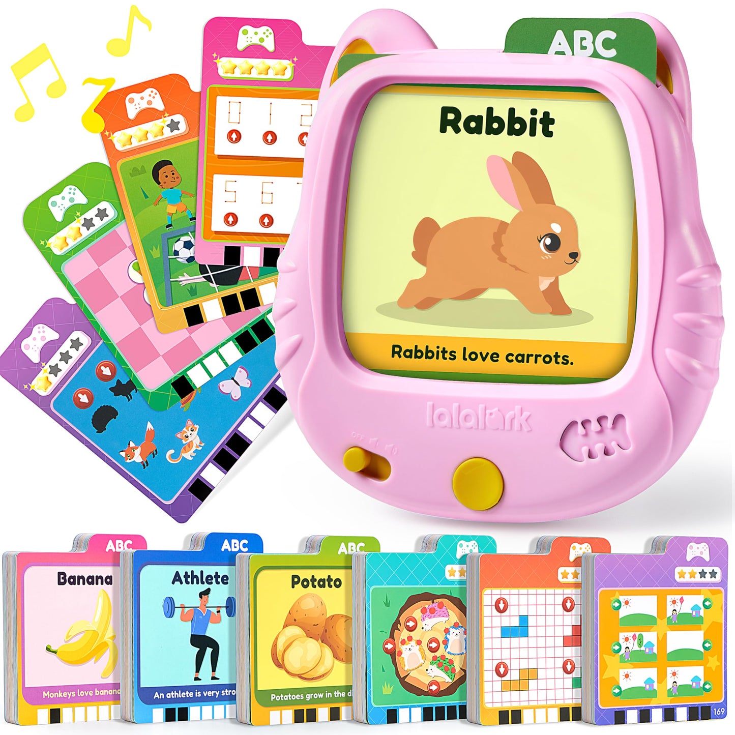 lalalark Talking Flash Cards for Kids 3 4 5 Year Old, Toddler Learning Toys with 136 Sight Words & 64 Games, Montessori Educational Toy for Kids