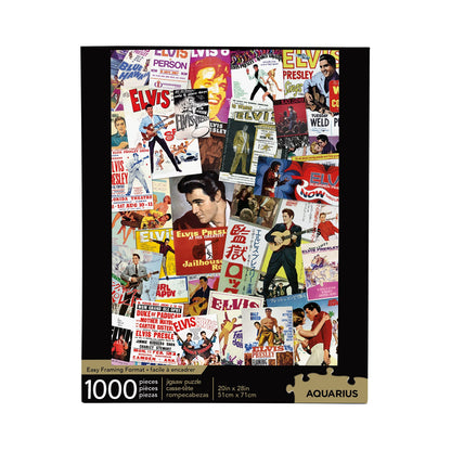 AQUARIUS Elvis Presley - Movie Poster Collage 1000 Piece Jigsaw Puzzle