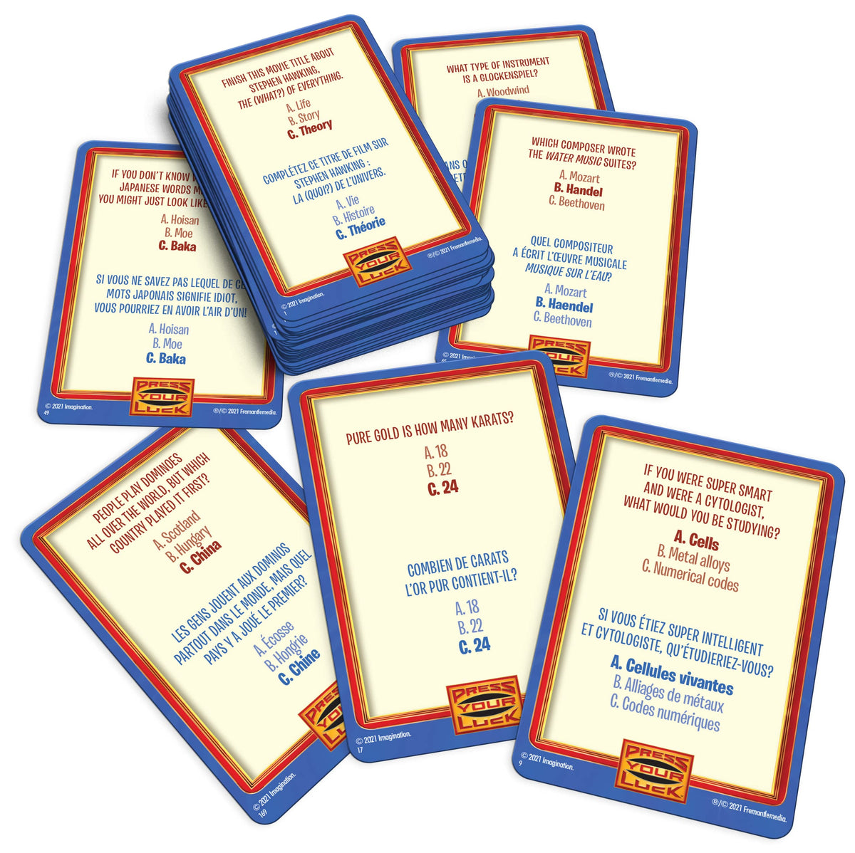 Imagination Gaming Press Your Luck Game Box, Full of Trivia, Tactics, Choices, & Chances, Play with Family & Friends, Classic TV Game Show