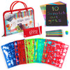 Kipipol 63 Pcs Drawing Stencils for Kids Ages 4-8 - 8-12 and Up - Arts and Crafts for Girls and Boys - Kids Drawing kit - Arts Set- 15 Art Stencils