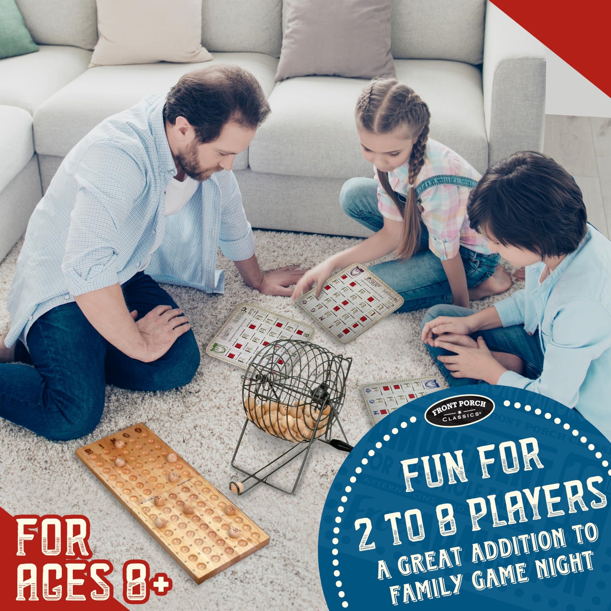 Front Porch Classics State Fair Bingo Deluxe Edition - Craftsmanship for an Authentic Retro-Style Experience - Intergenerational Fun for Friends