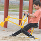Childrensneeds.com Sand Digger Toy Backhoe for Snow, Sand, Beach, Dirt, A Durable Metal Outdoor Ride-on Excavator Toy for Ages 3 and Up (Yellow)