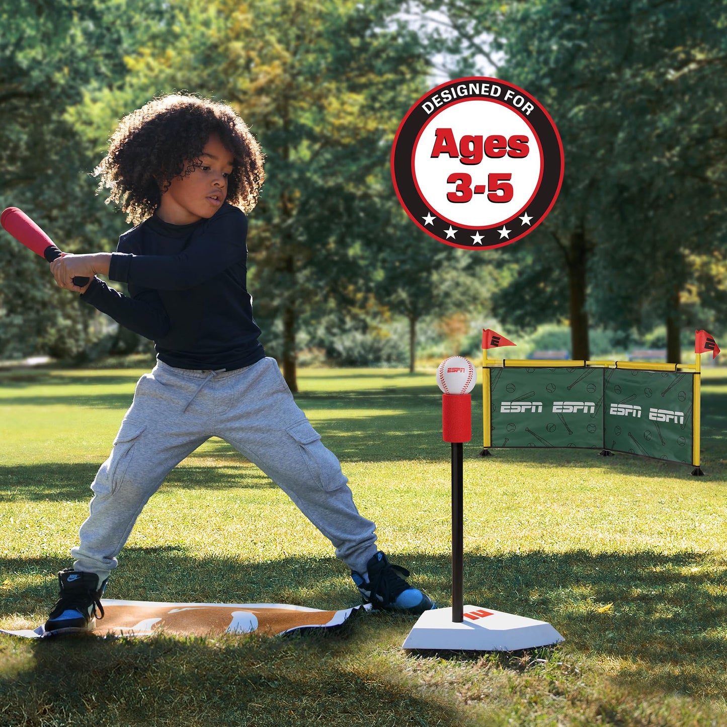 ESPN My First Home Run Batting Tee for Kids Aged 3-5