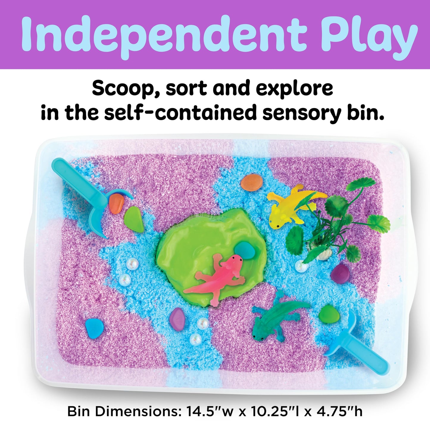 Creativity for Kids Sensory Bin: Axolotl | Hands-On Activity with Wiggly Foam, Figures & Tools | Encourages Fine Motor Skills, Creativity & Calm (Ages