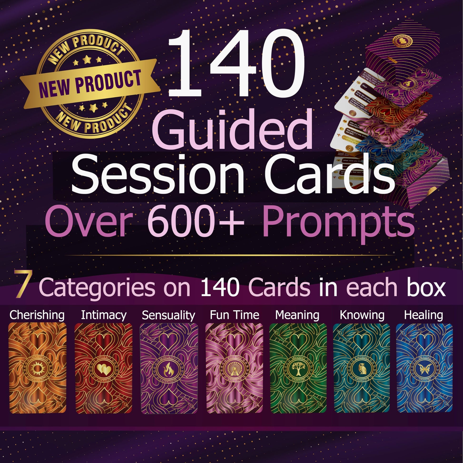 Dance of Hearts Couples Sessions: Deep Conversation Cards - 600 Therapist Prompts for Connection & Growth -Gifts for Couples, Women, Men, Wife