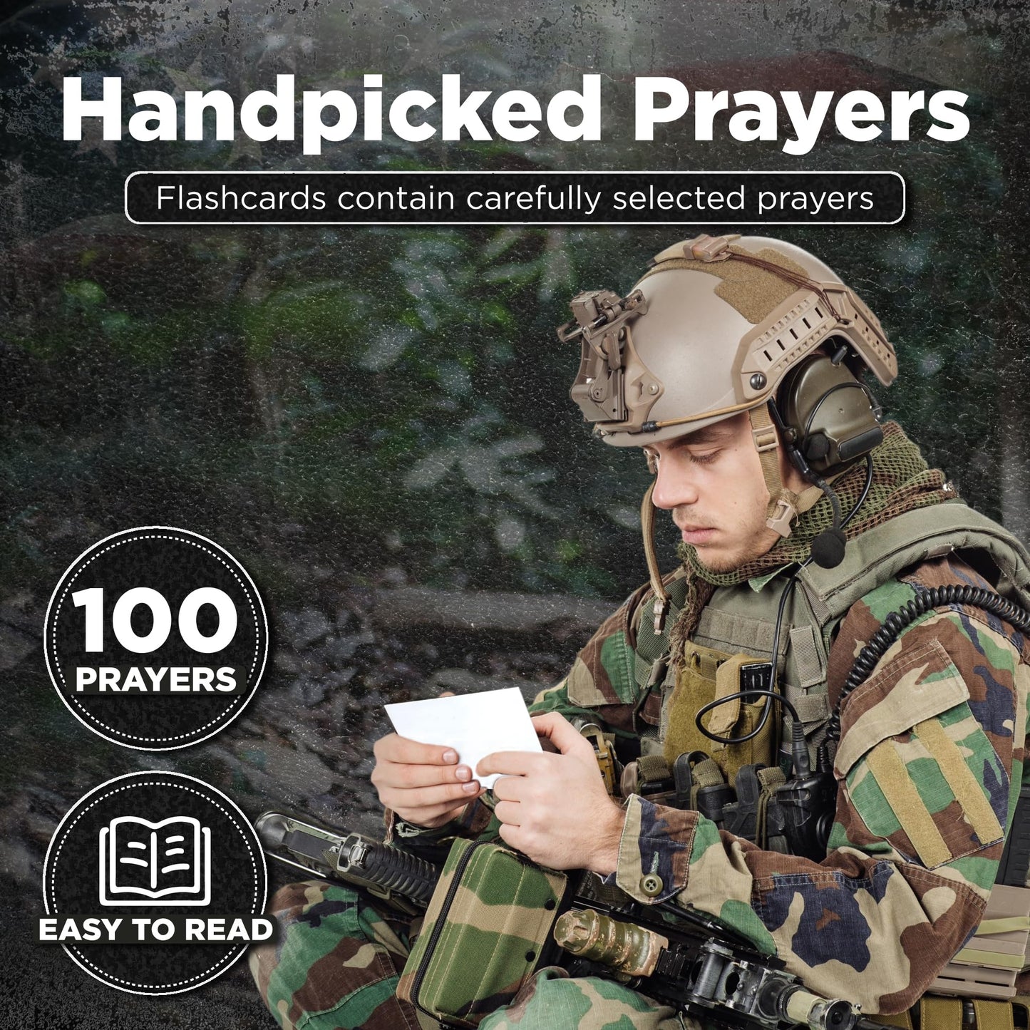 Army Flashcards: Warrior's Prayers | 100 Prayers for The Modern Day Soldier, Sailor, and Airmen | Made in USA