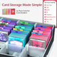 ENTUMO 4-Row?3200+? Trading Card Storage Box, Card Organizer Holder with 24 Dividers, Case Fit for MTG TCG Magic Commander Deck Playing Cards, Deck