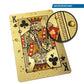 Rok 24K Gold 100 Dollar Bill Foil Flexible Water Resistant Plastic 52 Poker Playing Cards Deck for Table Game