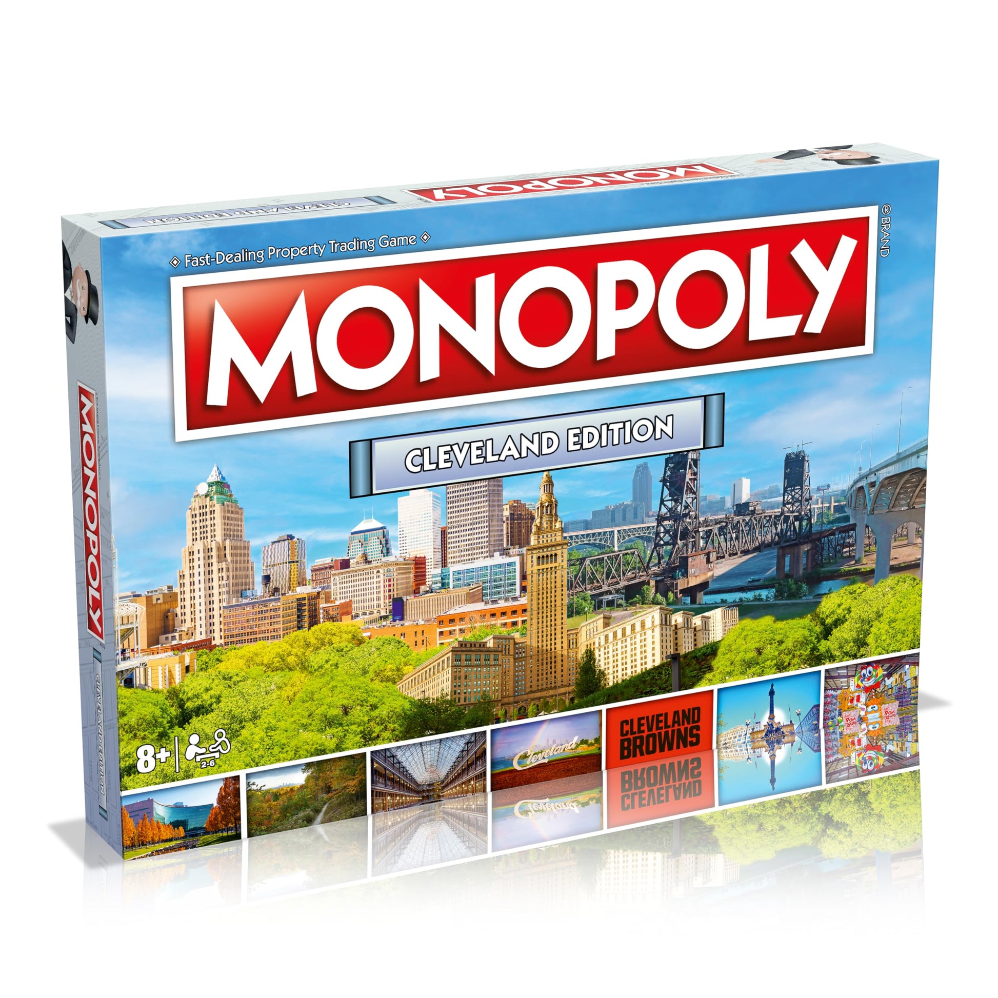 Monopoly Board Game Cleveland Monopoly Edition: 2-6 Players Family Board Games for Kids and Adults, Board Games for Kids 8 and up, for Kids