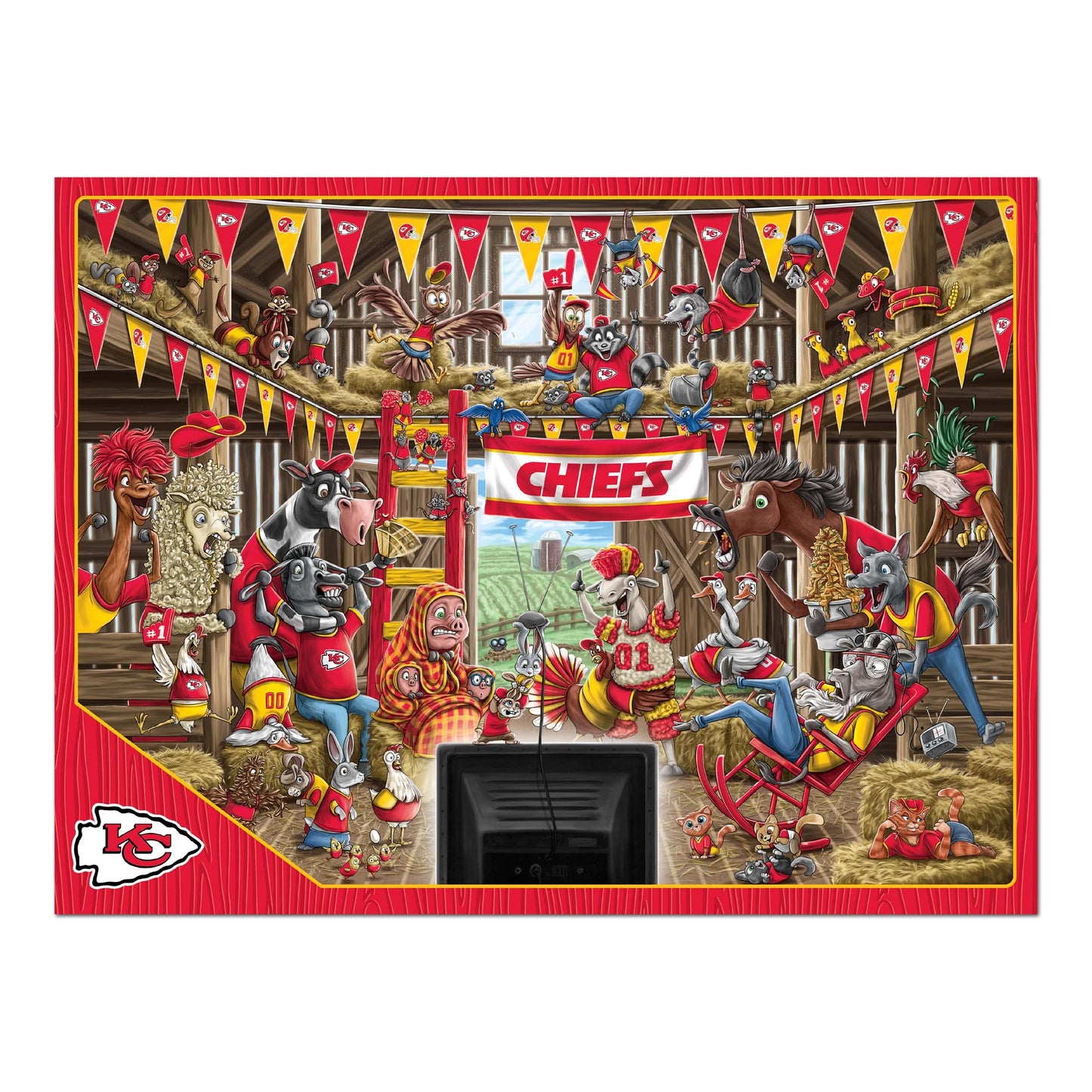 YouTheFan NFL Kansas City Chiefs Barnyard Fans 500pc Puzzle