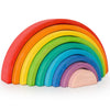 AVDAR 12Pcs Wooden Rainbow Stacker Toy, Extra Large Wooden Rainbow Stacking Toy, Montessori Nesting Puzzle for Kids