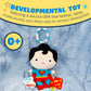 Kids Preferred DC Comics Superman Multi Sensory Activity Toy with Teethers, Crinkle Textures, and Clip for On The Go Fun for Infant and Baby Boys