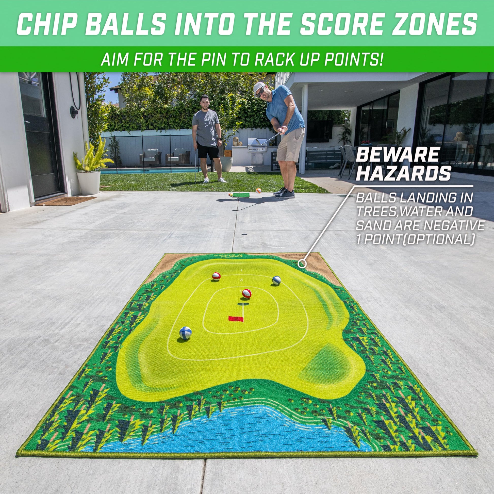 GoSports The Original Chip N' Stick - Giant Golf Games with Balls and Chipping Mat