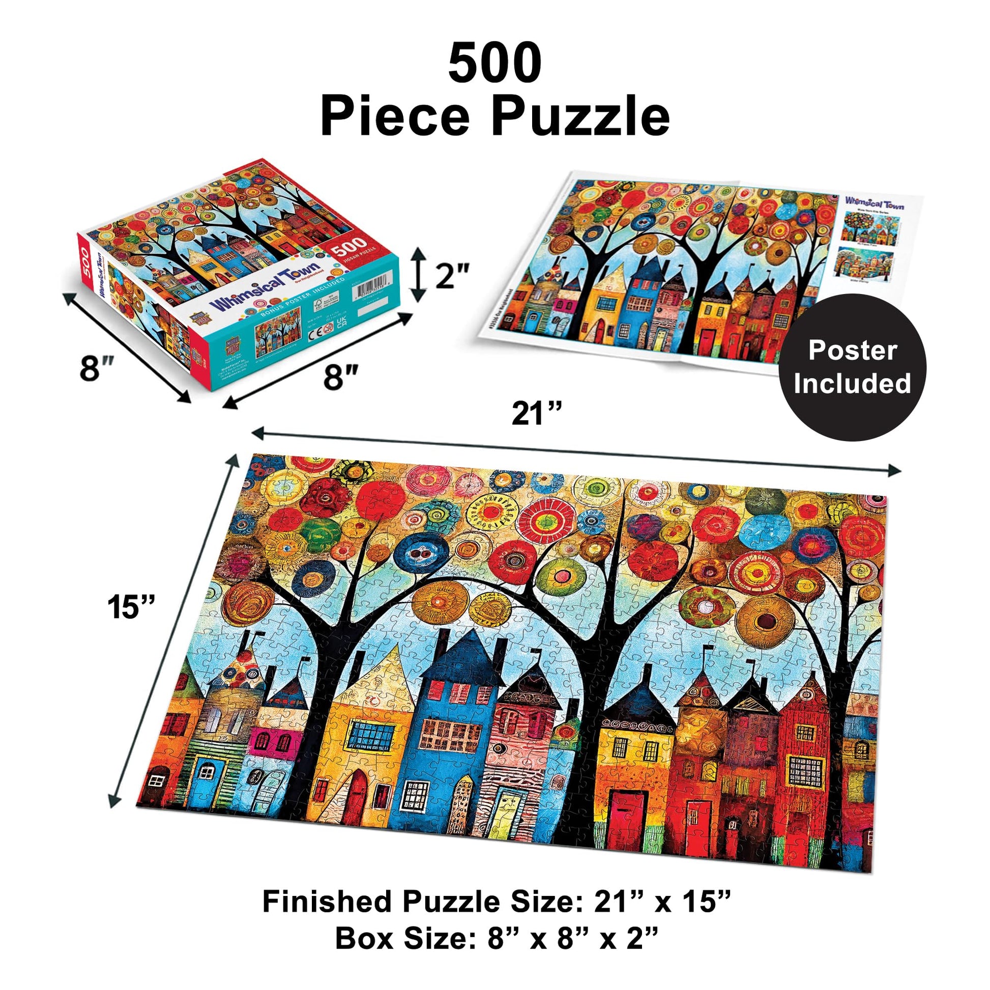 MasterPieces 500 Piece Jigsaw Puzzle for Adults, Family, Or Youth - Our Neighborhood - 15" x 21"