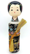 Naisian Usaburo Sosaku Kokeshi Doll Sending a Message (Black 1pc) Made in Japan
