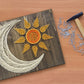 String of the Art Sun and Moon String Art Kit, American Made DIY Craft Kit for Adults, Stained Pine Wood (16" x 12"), Embroidery Floss, Beginner