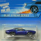 Hot Wheels Mattel 1997 Blue Streak Series 1:64 Scale Blue Olds 442 Die Cast Car 1/4