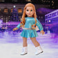 Super Skater - 18 Inch Doll Clothes - 2 Complete Ice Skating Outfits - 5 Pieces - Leotard, Skirt, Pants, Jacket, and 1 Pair of Skates (Dolls Not