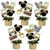 Mouse Safari Centerpiece Sticks- Let's Go Wild Jungle Animal Birthday Party Baby Shower Table Toppers for Kids?28PCS?