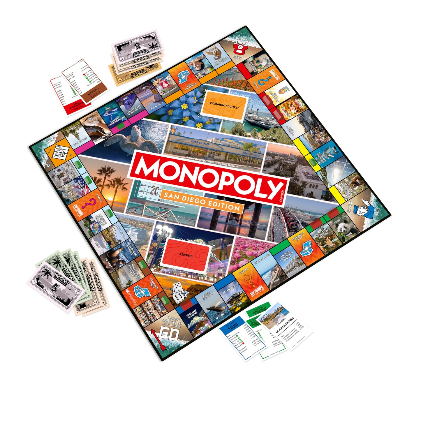 Monopoly Board Game - San Diego, CA Edition: 2-6 Players Family Board Games for Kids and Adults, Board Games for Kids 8 and Up, Great for Game Night