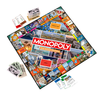 Monopoly Board Game - San Diego, CA Edition: 2-6 Players Family Board Games for Kids and Adults, Board Games for Kids 8 and Up, Great for Game Night
