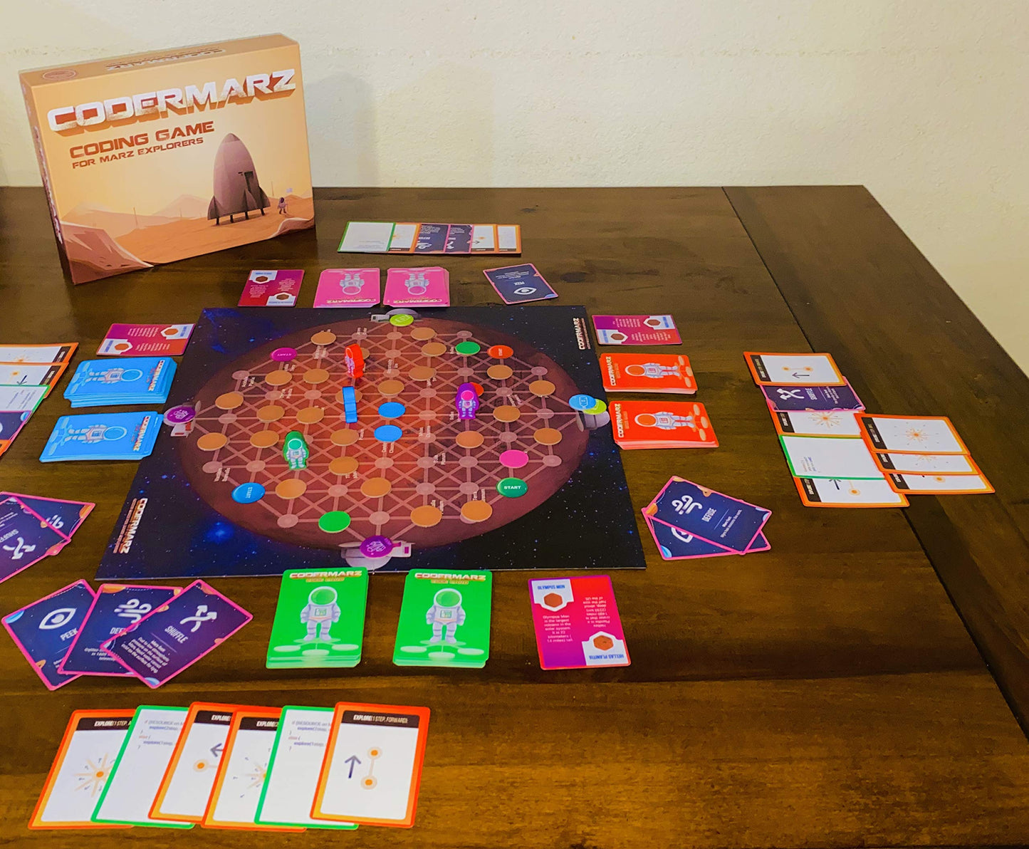 CoderMarz Game for Space and AI Learners! NBC Featured: First Ever Board Game for Boys and Girls Age 6+. Teaches About Mars, AI and Computer