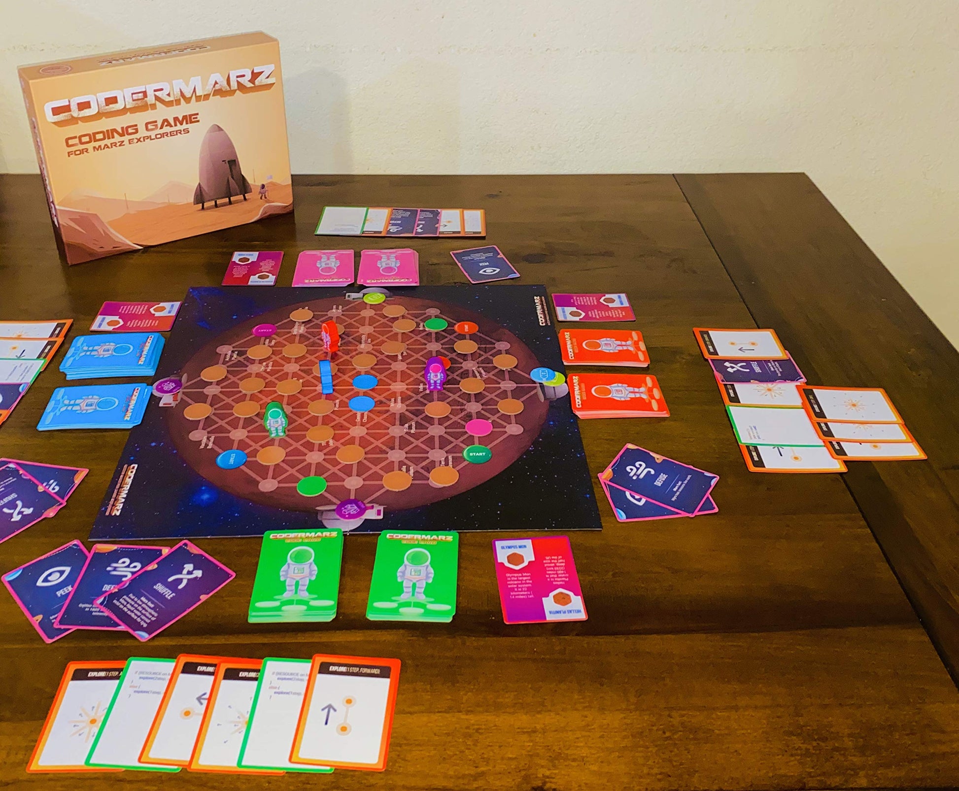 CoderMarz Game for Space and AI Learners! NBC Featured: First Ever Board Game for Boys and Girls Age 6+. Teaches About Mars, AI and Computer